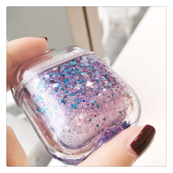 Glitter Liquid Quick Sand Airpods 1 2 Pro case - Picture 9 of 13